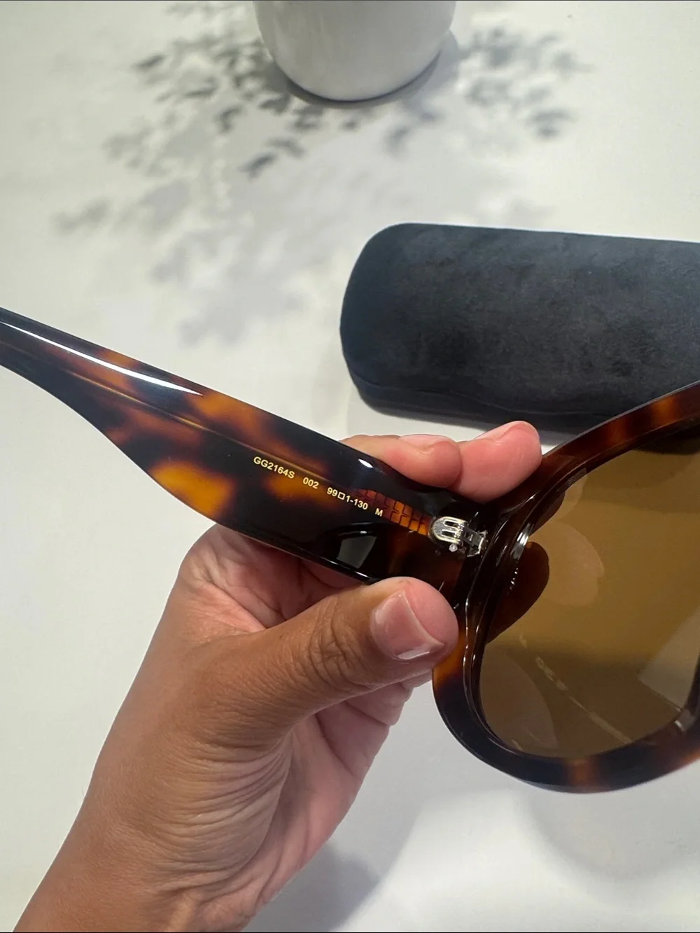 Tortoiseshell Shield Sunglasses - Brown Lenses